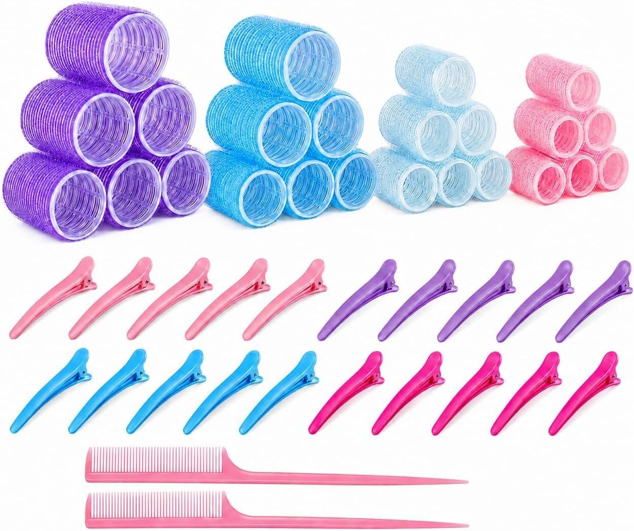 47 Stück Lockenwickler Hair Rollers Große Locken Haare